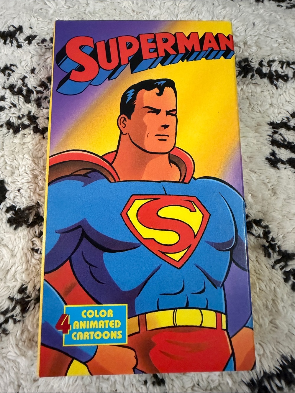 Vintage Superman VHS 1993 GoodTimes Kids Klassic Animated Cartoons Slipcover